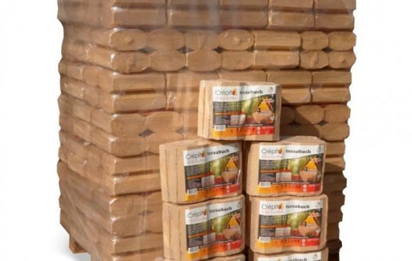 Holzbriketts Tecsabuch Crépito® – 100 % naturbelassen, Palette 1 t