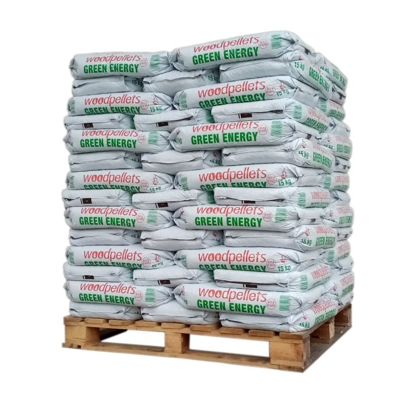 Holzpellets Green Energy – Palette mit 65 Säcken à 15 kg