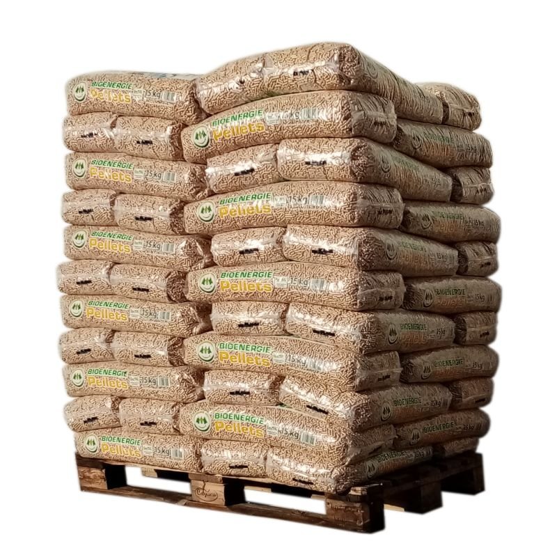 Holzpellets Bioenergie – Palette mit 66 Säcken à 15 kg