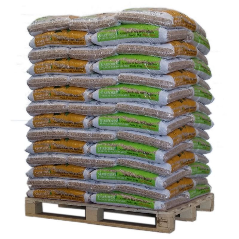 Holzpellets Starforest – Palette mit 70 Säcken à 15 kg