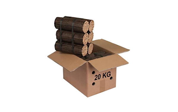Holzbriketts – Karton mit 12 Scheiten (20 kg)
