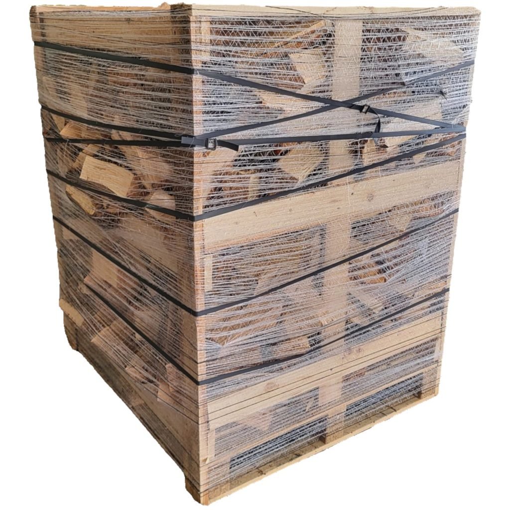Kaminholz 25 cm gestapelt und trocken – 160 × 125 × 125 cm