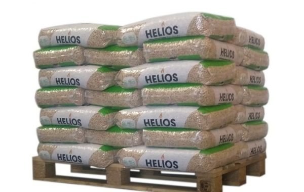 Holzpellets Helios – halbe Palette mit 35 Säcken à 15 kg