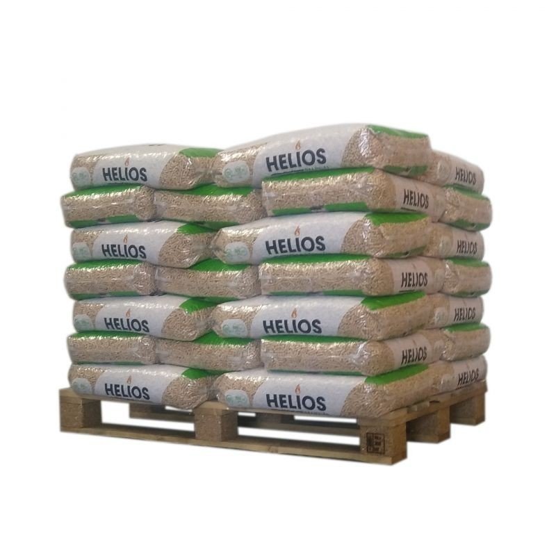 Holzpellets Helios – halbe Palette mit 35 Säcken à 15 kg